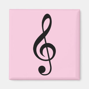 Pink Treble Clef Magnet