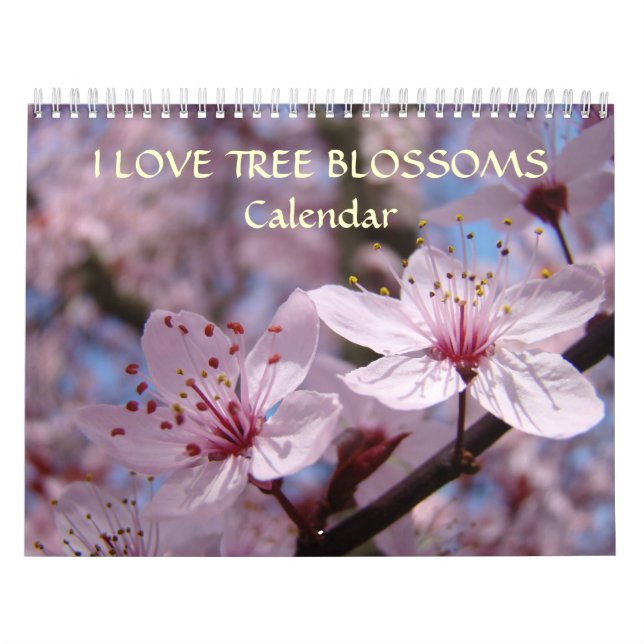 Pink Tree Blossoms Calendar White Blossoms Apple (Cover)