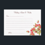 Pink Tree Blossoms Wedding Advice & Wishes Cards<br><div class="desc">Simple and elegant Pink Tree Blossoms Wedding Advice and Wishes Cards.</div>