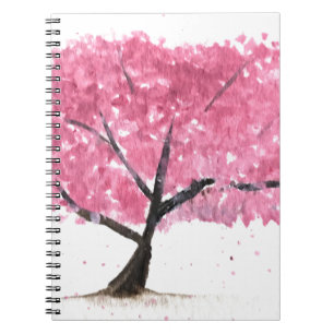 Pink tree cherry blossom notebook