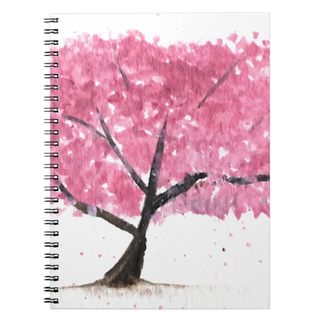 Pink tree cherry blossom notebook (Front)