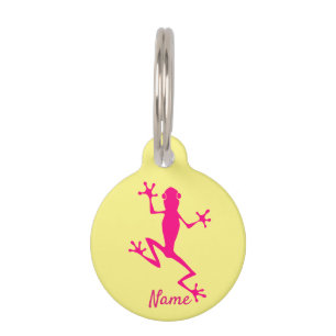 Pink Tree Frog Thunder_Cove Pet Tag