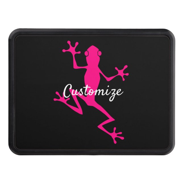 Pink Tree Frog Thunder_Cove  Trailer Hitch Cover (Front)
