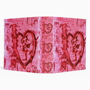 Pink Tree Graffiti Heart Binder