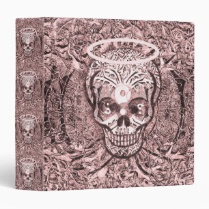 Pink Tree of Life  Skull with Yin Yang Eyes - Part Binder