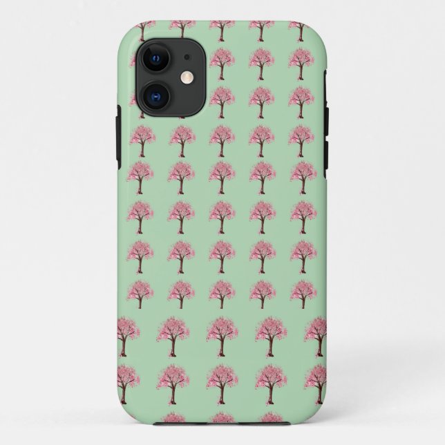 Pink Trees Pattern Case-Mate iPhone Case (Back)