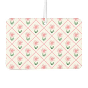 Pink trellis grandmillenial classic pretty preppy air freshener