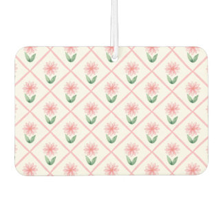 Pink trellis grandmillenial classic pretty preppy air freshener