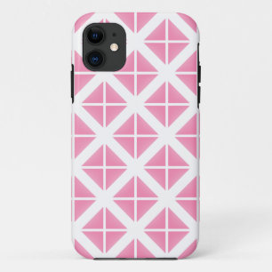 Pink Trendy Triangle Pattern iPhone 11 Case