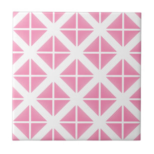 Pink Trendy Triangle Pattern Tile