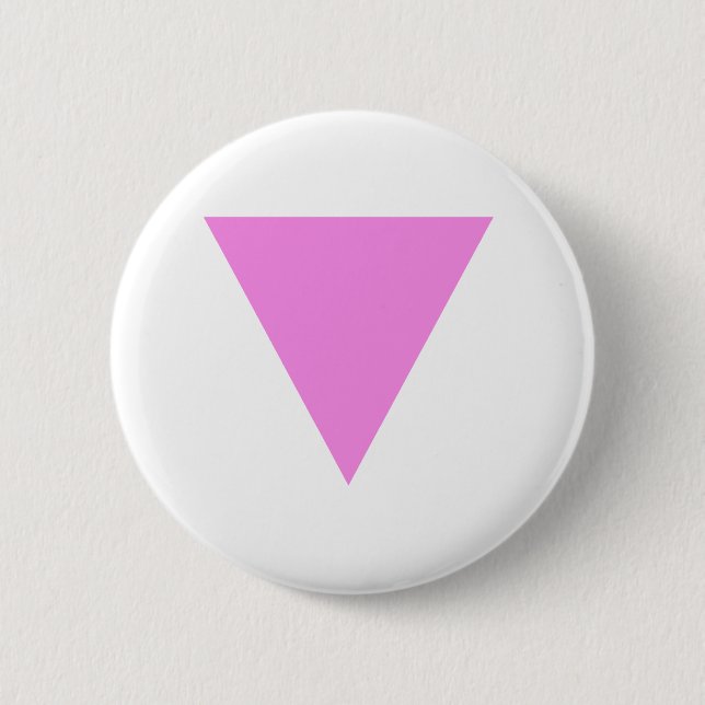 Pink Triangle 2 Inch Round Button (Front)