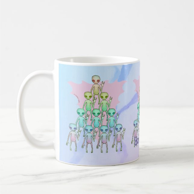 Pink Triangle alien mug (Left)