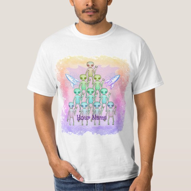 Pink Triangle alien mug T-Shirt (Front)
