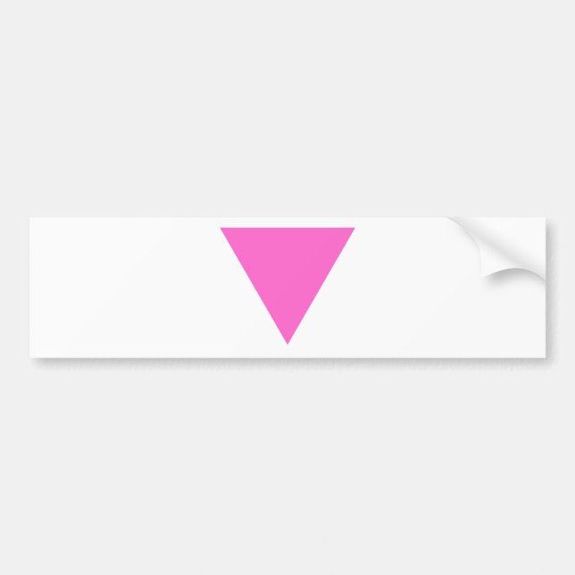 Pink Triangle Bumper Sticker (Front)