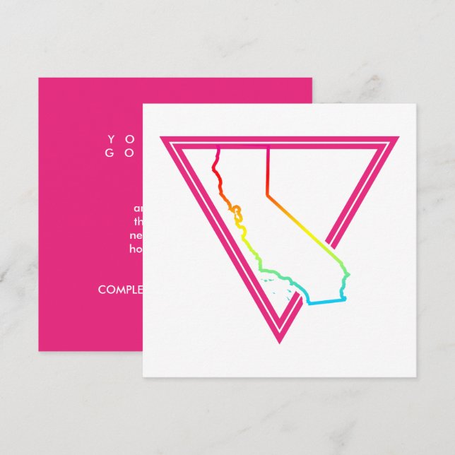 pink triangle california invitation (Front/Back)