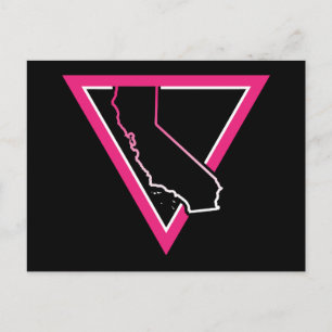 pink triangle california postcard