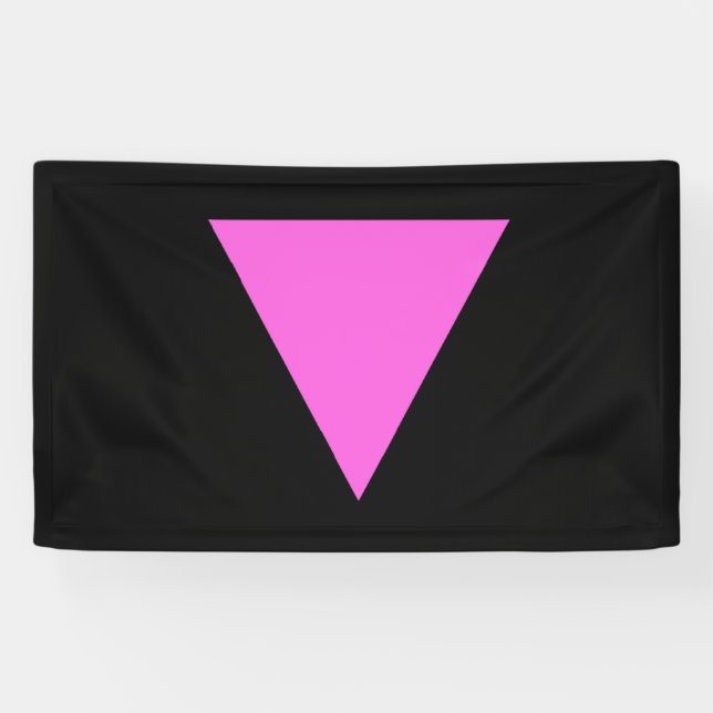 Pink Triangle Flag Banner (Horizontal)