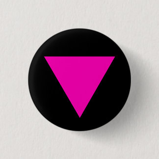 "PINK TRIANGLE" GAY PRIDE 1.25-inch 1 Inch Round Button