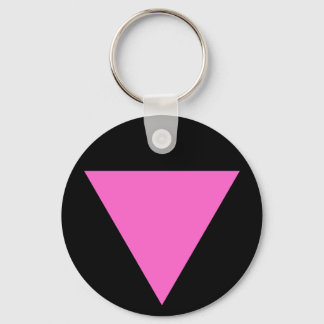 Pink Triangle Keychain