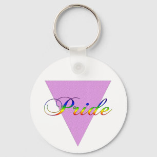 Pink Triangle Keychain