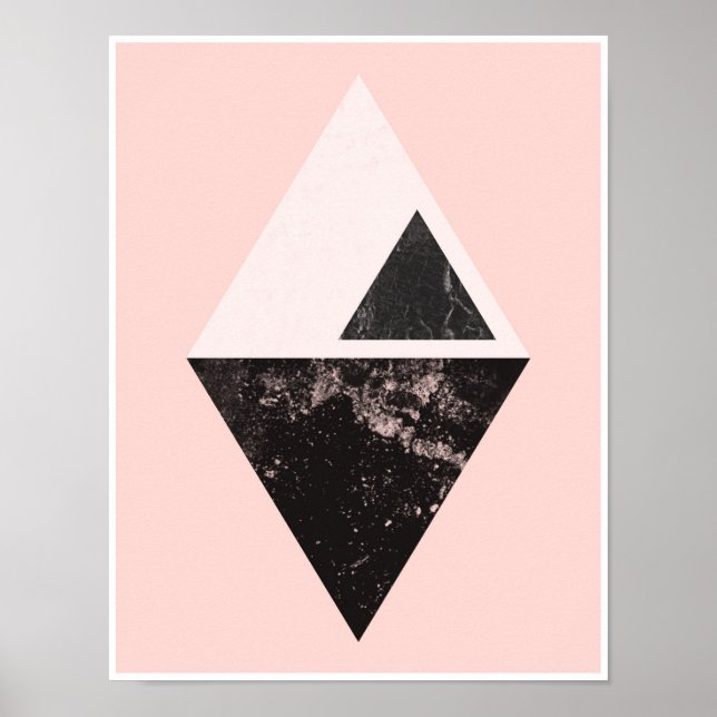 Pink triangles poster print (Front)
