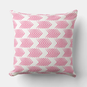 Pink Tribal Arrow Pattern Throw Pillow
