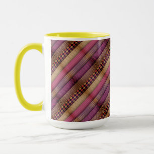 Pink Tribal Stripes Geometric Pattern  Bold Ethnic Mug