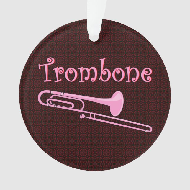 Pink Trombone Ornament (Front)