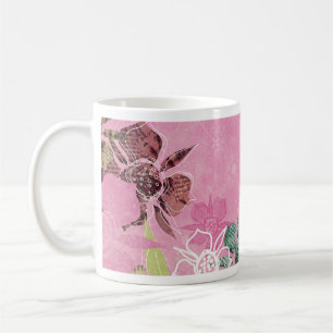 Pink Tropical Flowers Classic Mug