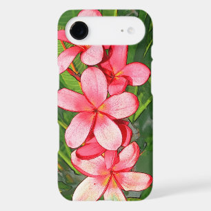 Pink Tropical Frangipani Art