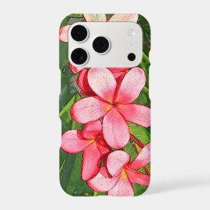 Pink Tropical Frangipani Art