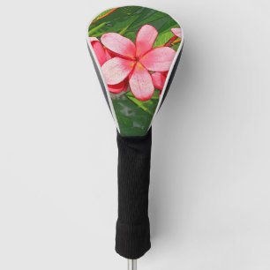 Pink Tropical Frangipani Art Golf Head Cover
