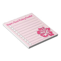 Pink Tropical HIbiscus Flower Beach Packing List