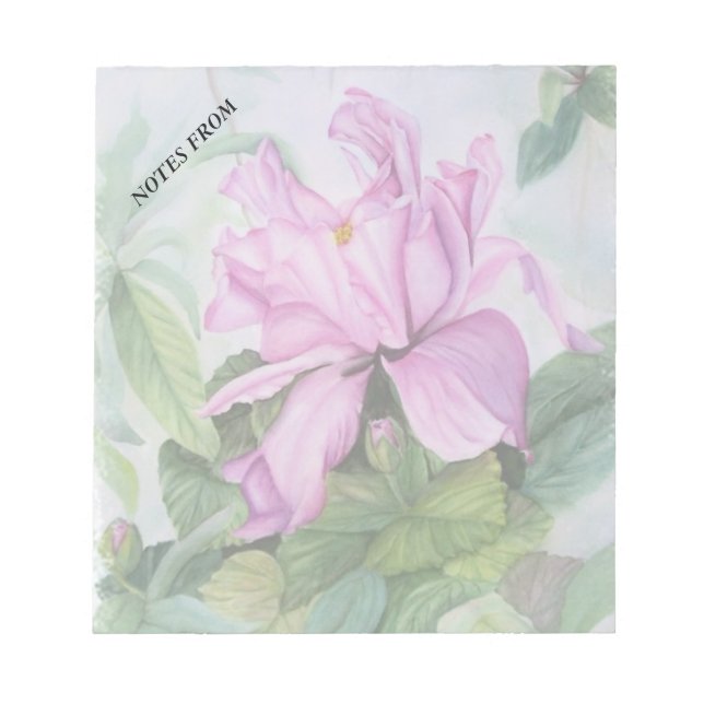 PINK TROPICAL ORCHID CUSTOMIZABLE NOTE PAD (Front)