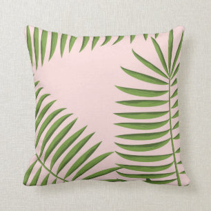 Pink Tropical Paradise Throw Pillow