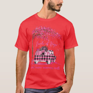Pink Truck Pumpkin October Breast Cancer Awareness T-Shirt