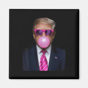 Pink Trump Bubble Gum Gift 2024 Vote President Fun Magnet