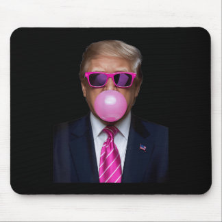 Pink Trump Bubble Gum Gift 2024 Vote President Fun Mouse Pad