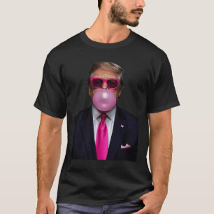 Pink Trump Bubble Gum Shirt 2024 Vote President Fu