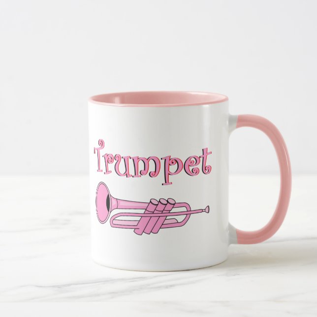 Pink Trumpet Mug (Right)