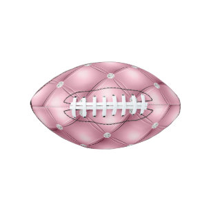 Pink Tufted Small Square Decorative Pattern Football