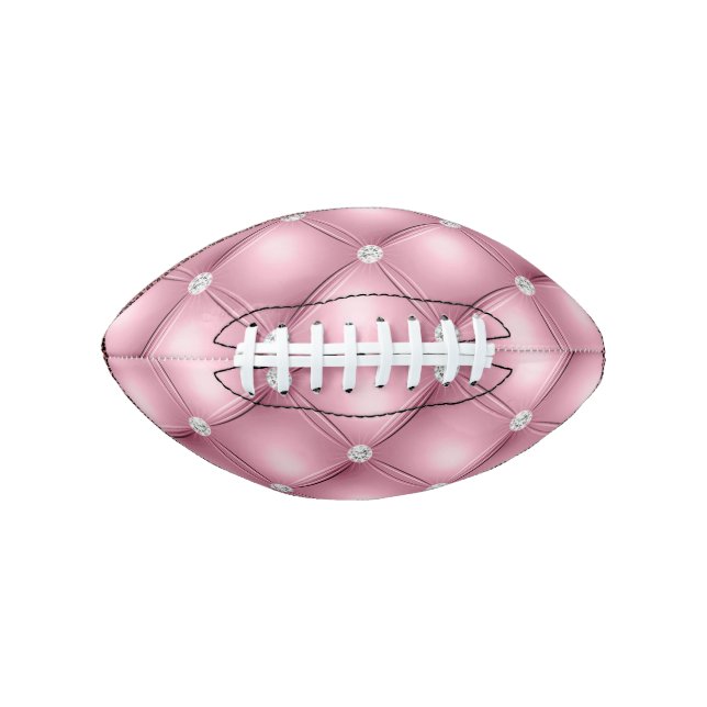 Pink Tufted Small Square Decorative Pattern Football (Front)