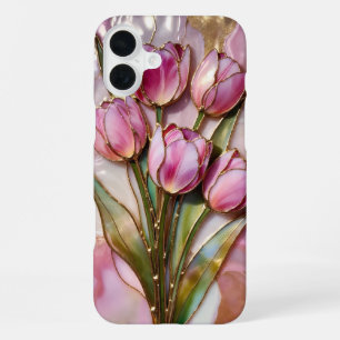 Pink Tulip Bouquet Phone Case Floral Gift