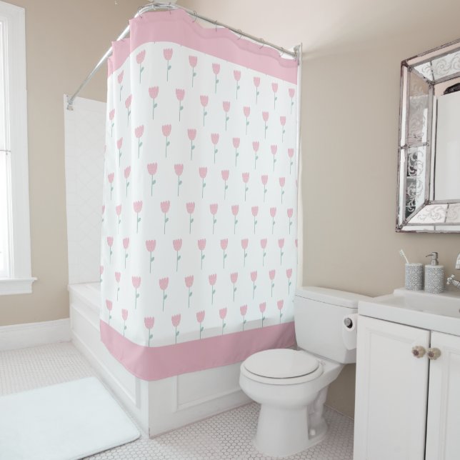 Pink Tulip Floral Minimalistic Simple Girly Cute (In Situ)