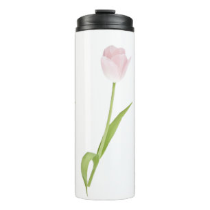 Pink Tulip Flower Thermal Tumbler