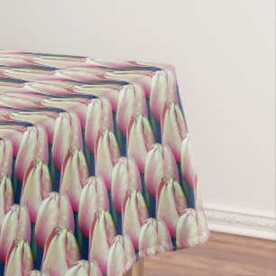 Pink Tulip Flowers  Tablecloth