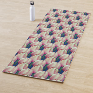 Pink Tulip Flowers  Yoga Mat