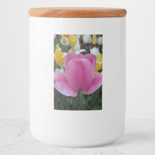 Pink Tulip Food Container Label