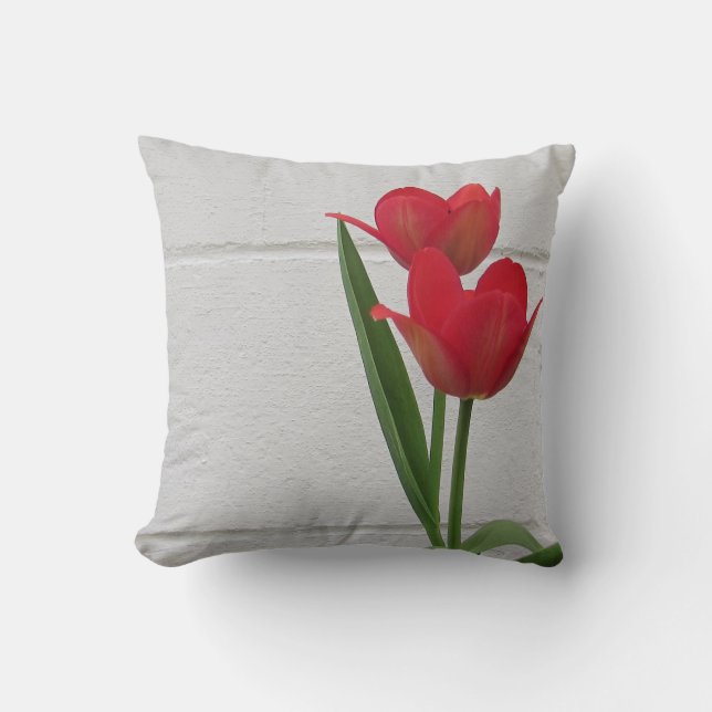 Pink Tulip | Throw Pillow (Front)