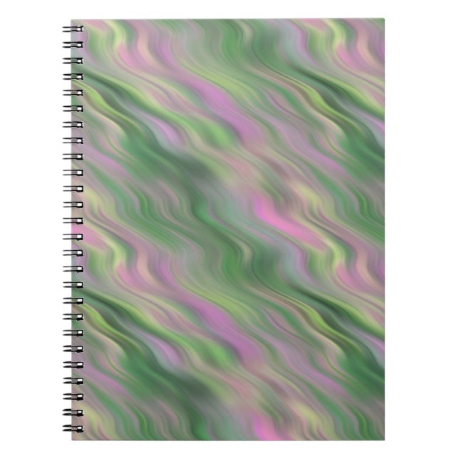 Pink Tulip Wavy Texture Notebook (Front)